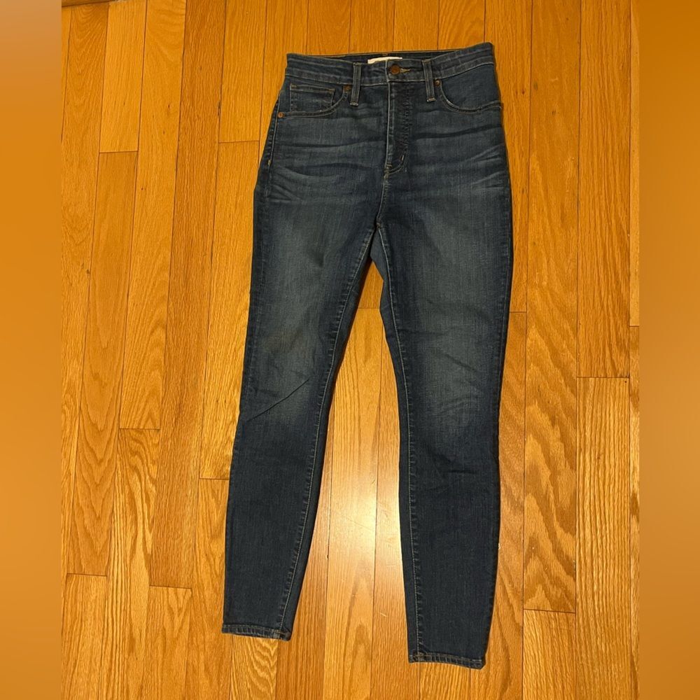 Madewell Curvy High Rise Skinny Jeans Size 28 Dark Wash - Picture 3 of 8